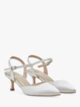 Rainbow Club Lottie Kitten Heel Wedding Court Shoes, Ivory Satin