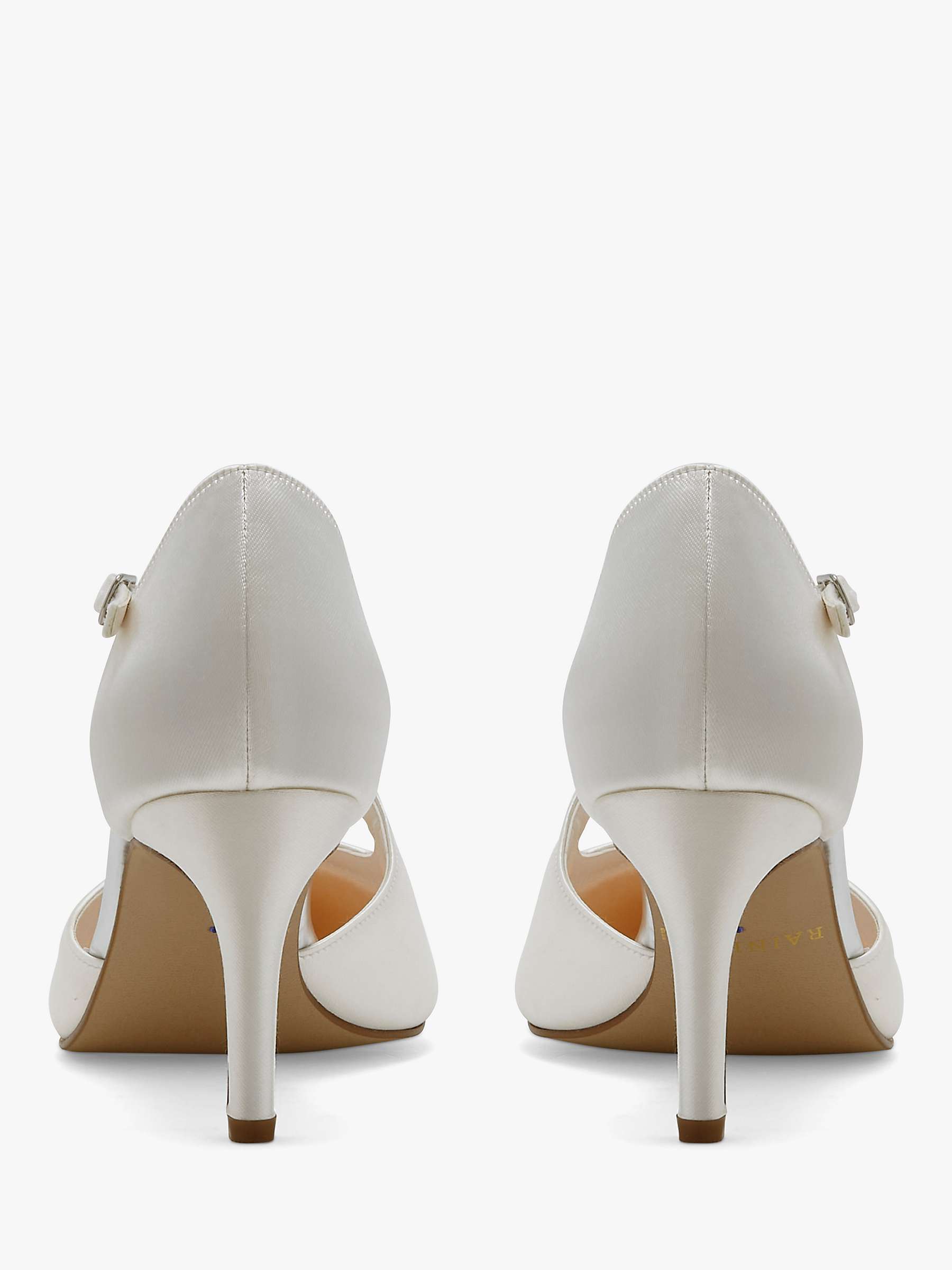 Buy Rainbow Club Raven Crystal Satin Court Shoes, Ivory Satin Online at johnlewis.com