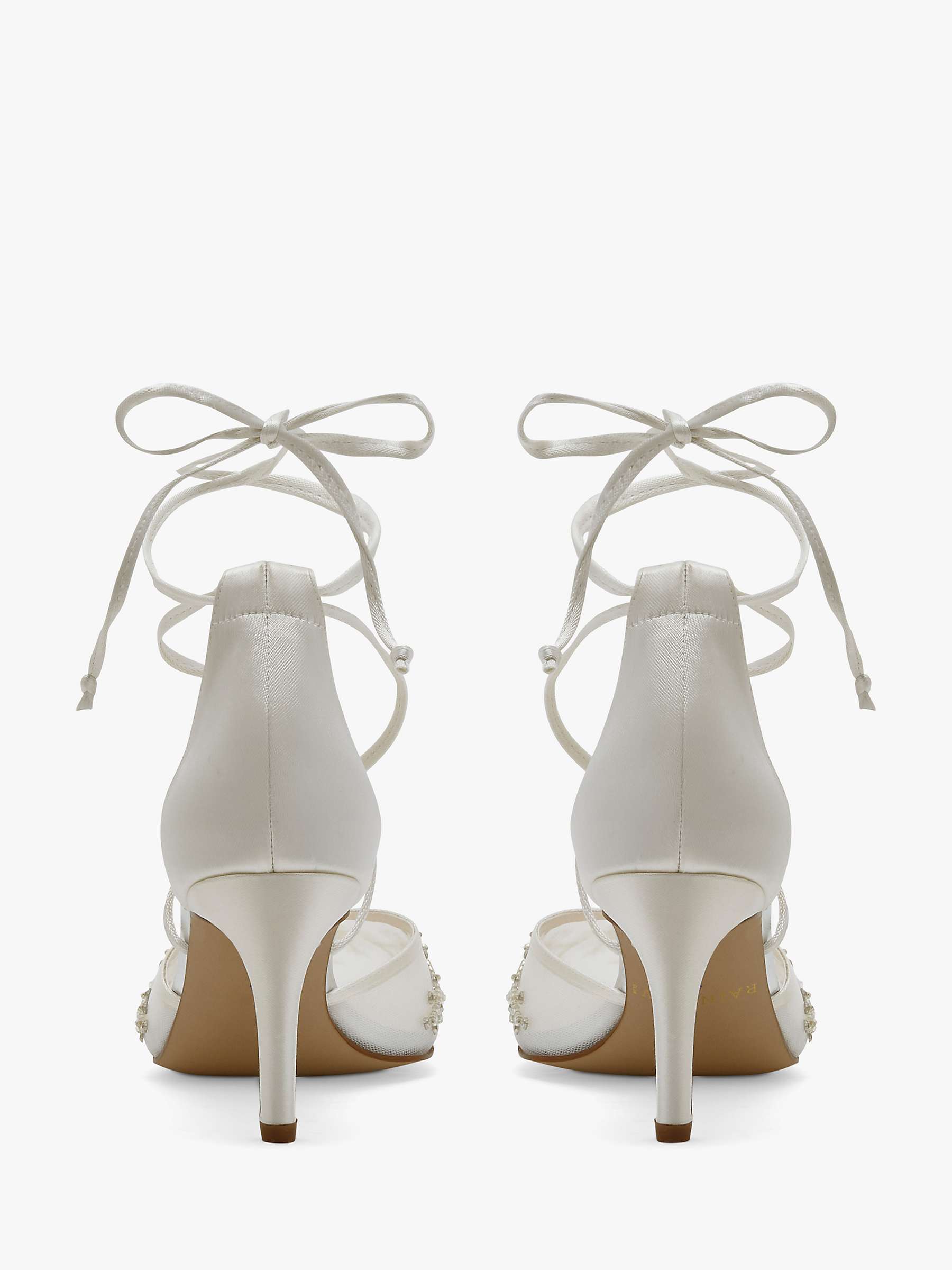 Buy Rainbow Club Mirabella Satin & Tulle Bridal Shoes, Ivory Satin Online at johnlewis.com