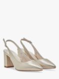 Rainbow Club Faith Wide Fit Wedding Slingback Court Shoes, Gold Sparkle