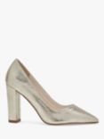Rainbow Club Remi Block Heel Shoes, Crackled Gold