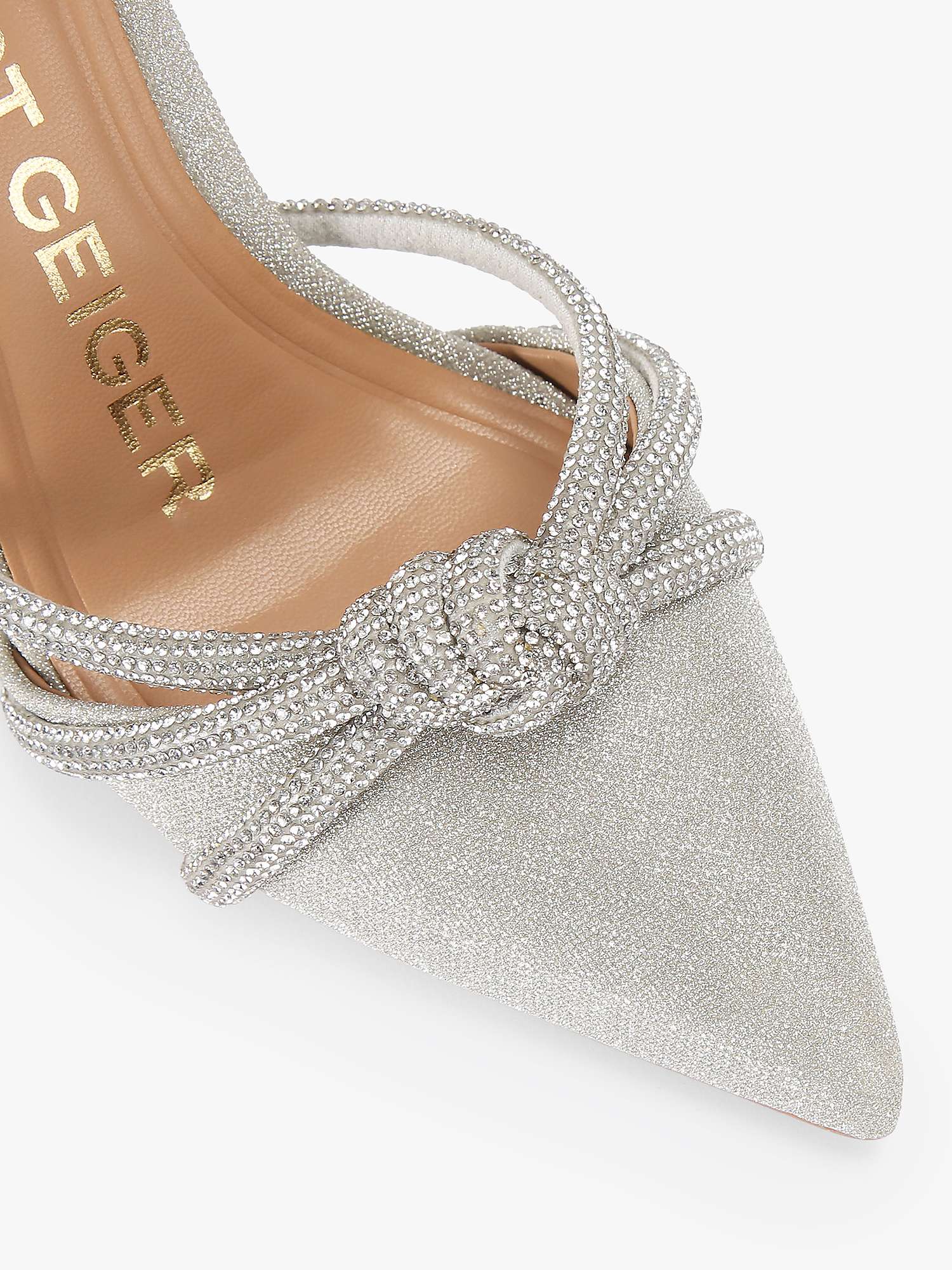 Buy KG Kurt Geiger Ava Embellished Court Shoes, Silver Online at johnlewis.com