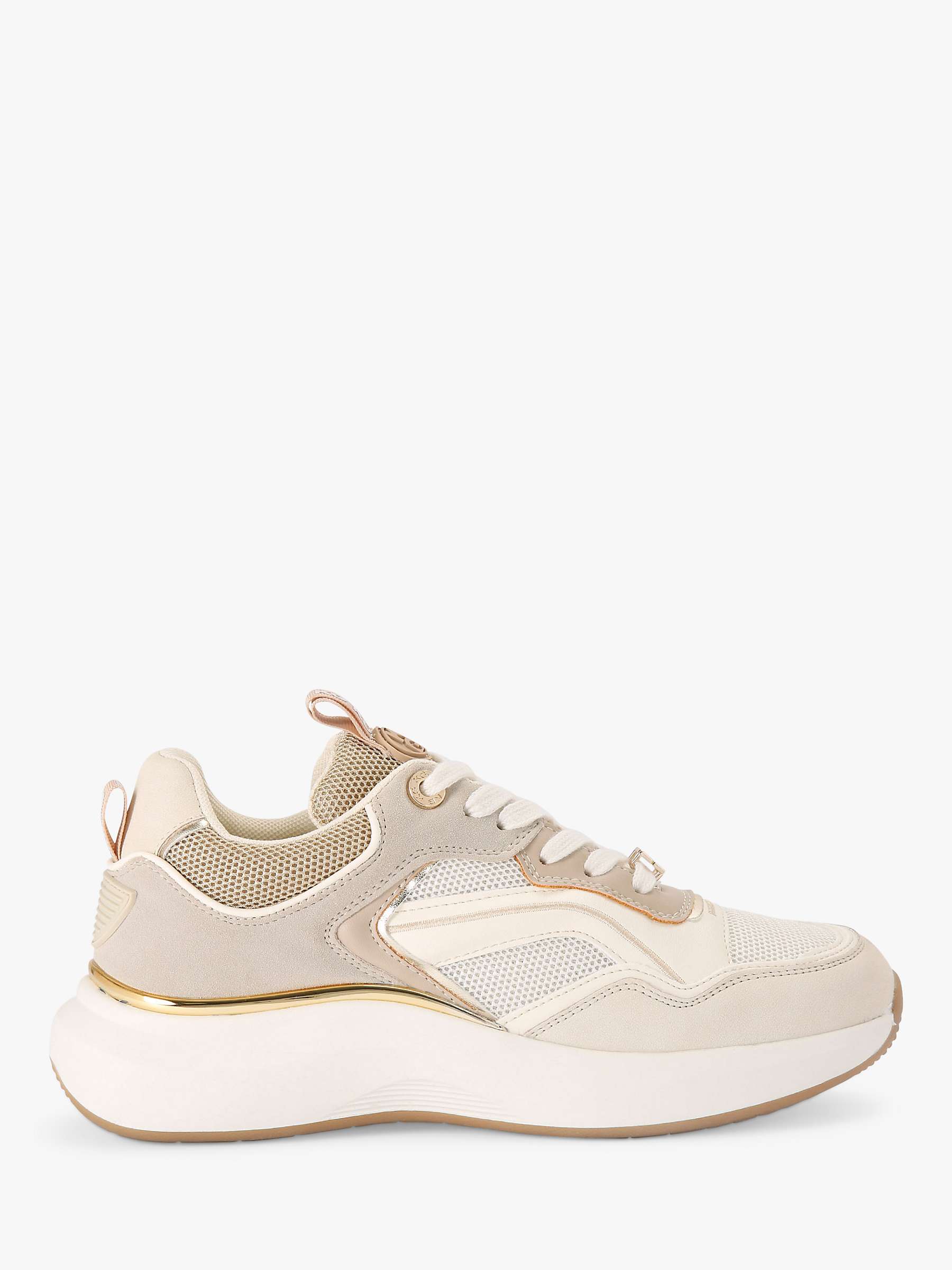 KG Kurt Geiger Leila Canvas Trainers, Natural Taupe at John Lewis ...