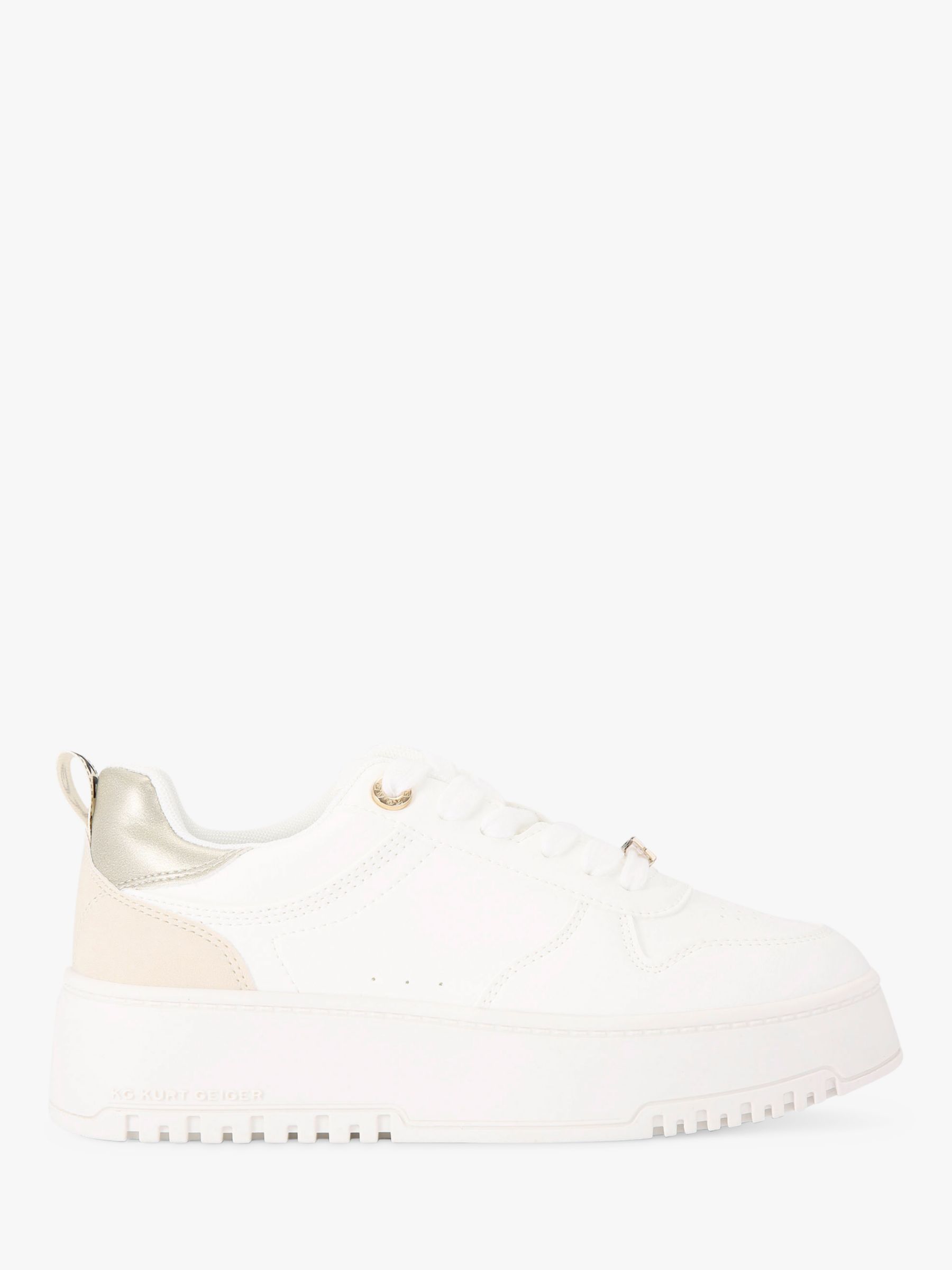 KG Kurt Geiger Lana Flatform Trainers, White at John Lewis & Partners