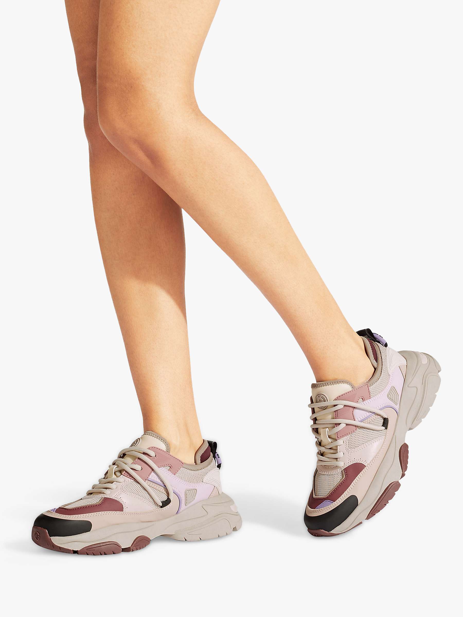 Buy KG Kurt Geiger Lennox Chunky Trainers, Taupe/Multi Online at johnlewis.com