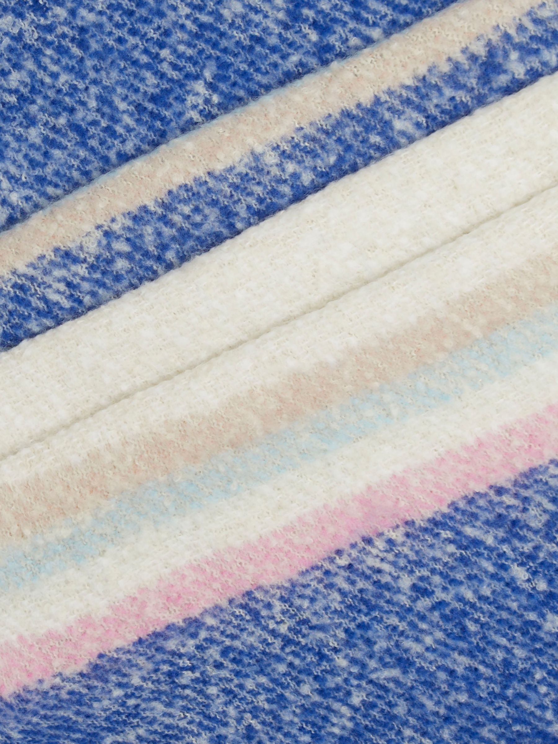 James Lakeland Stripe Blanket Scarf, Blue/Multi, One Size