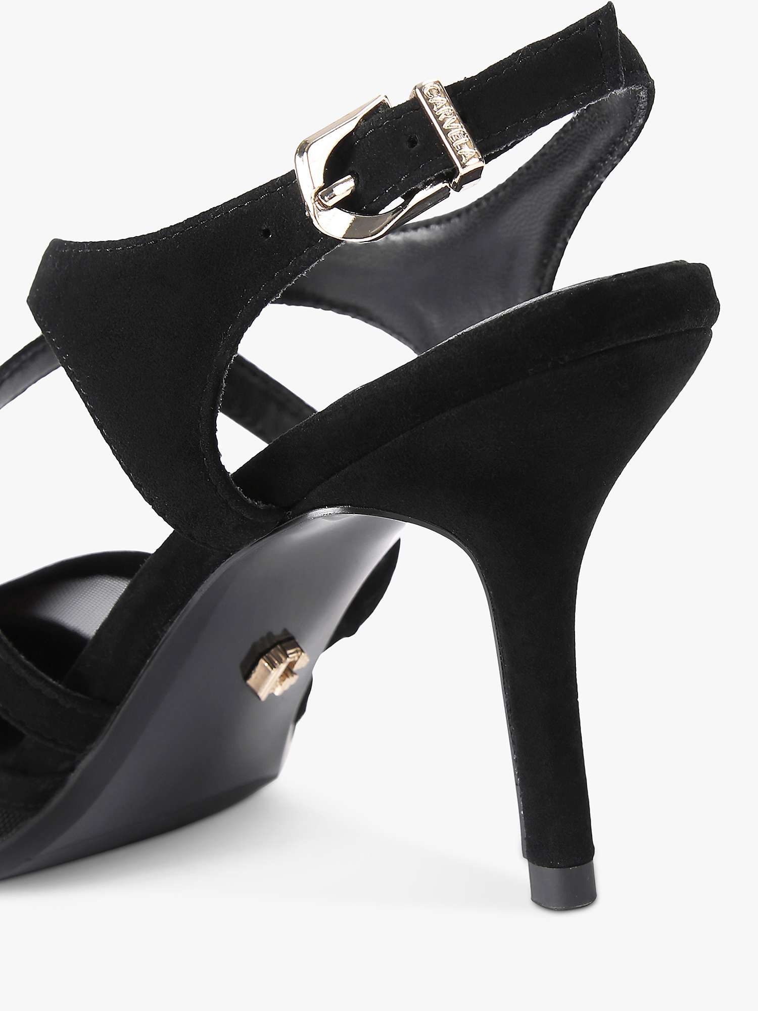 Buy Carvela Symmetry X Strap Court Shoes, Black Online at johnlewis.com