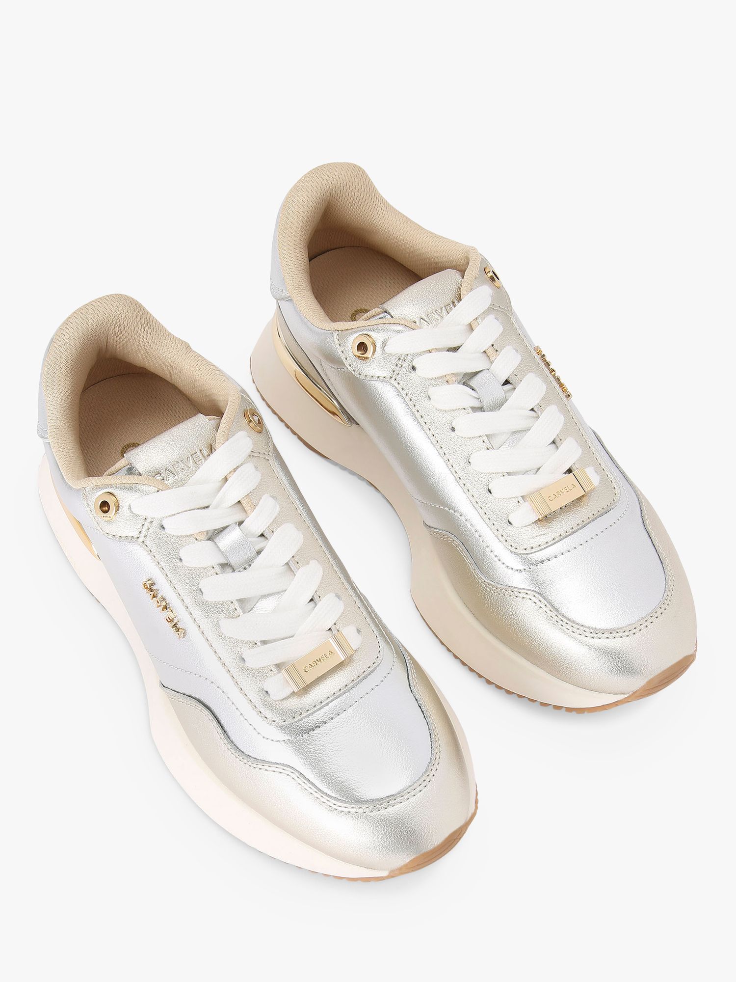 Buy Carvela Flare Leather Trainers Online at johnlewis.com