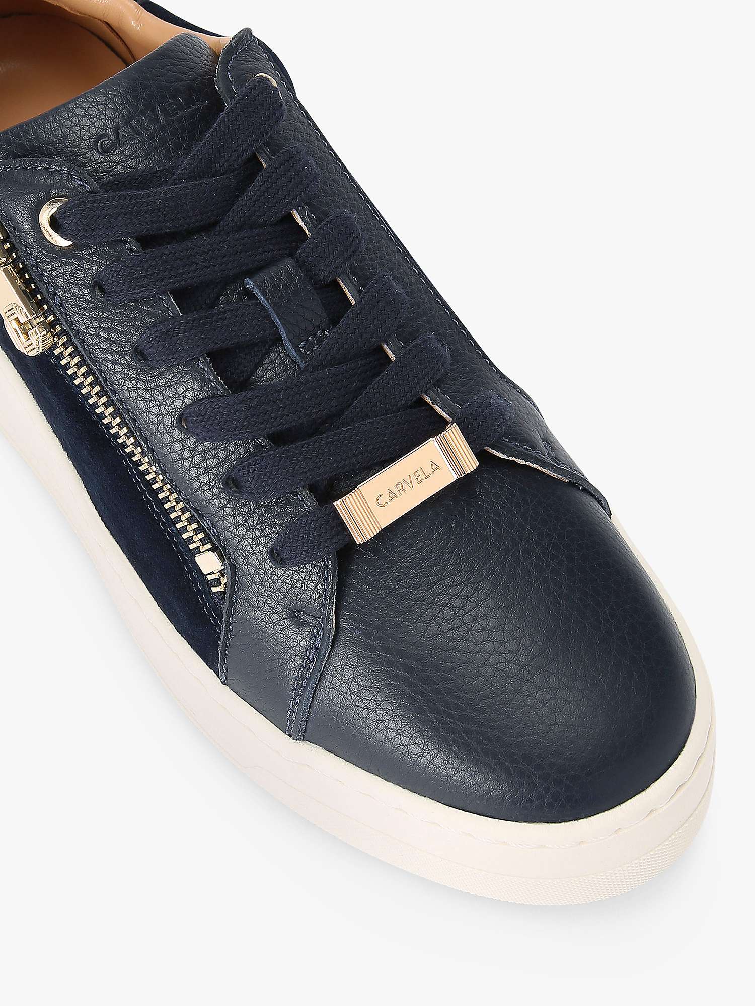 Buy Carvela Connected Leather Zip Chunky Trainers Online at johnlewis.com