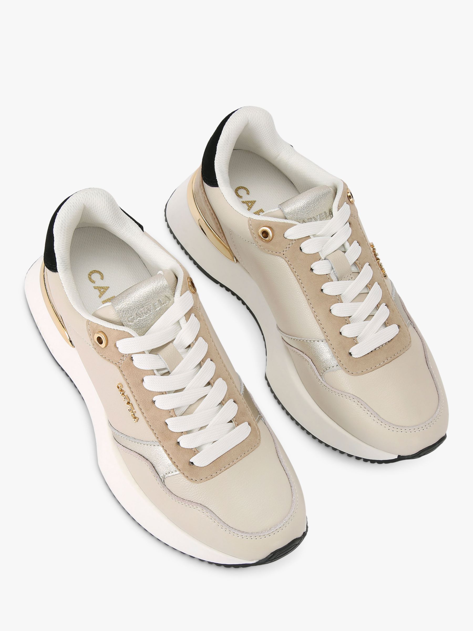 Buy Carvela Flare Leather Trainers Online at johnlewis.com