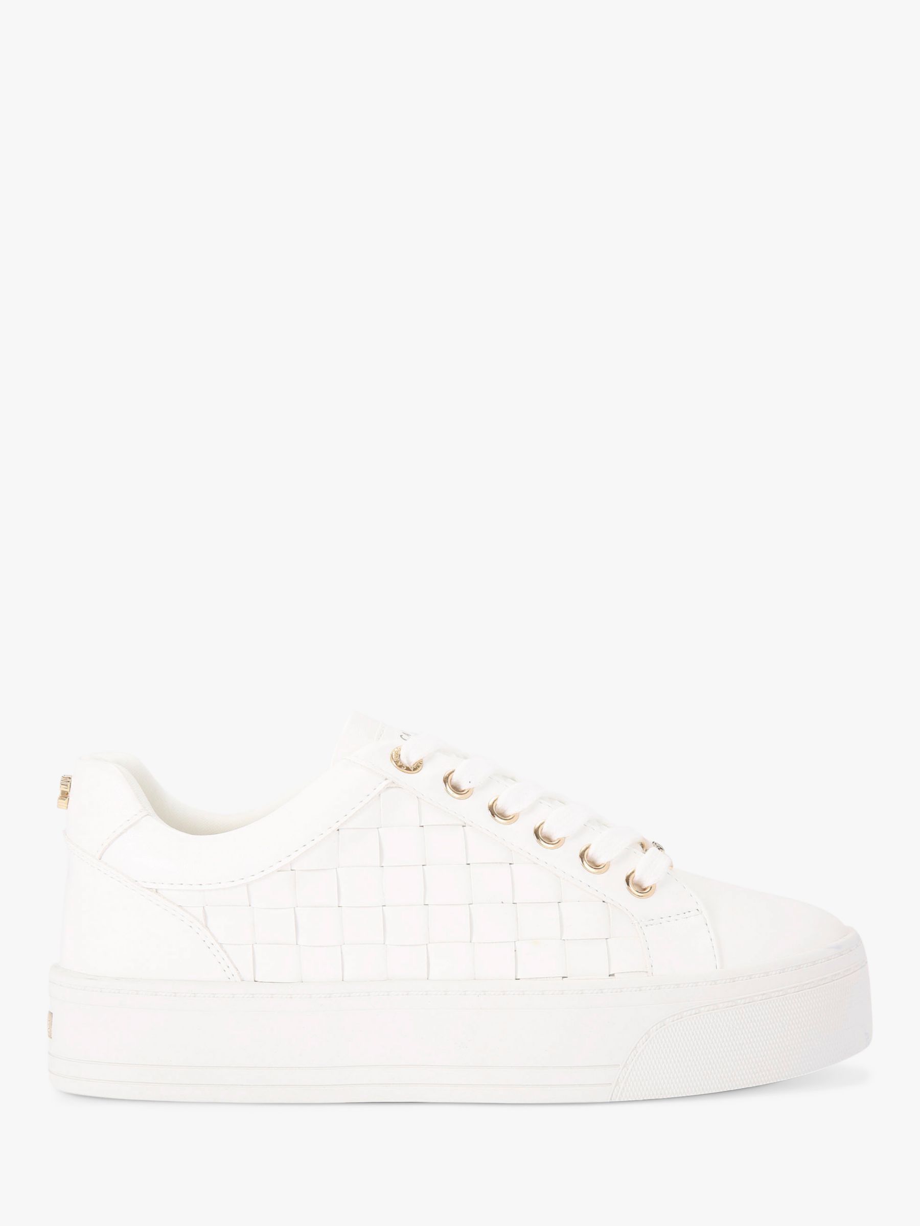 Carvela Checker Trainers, White at John Lewis & Partners