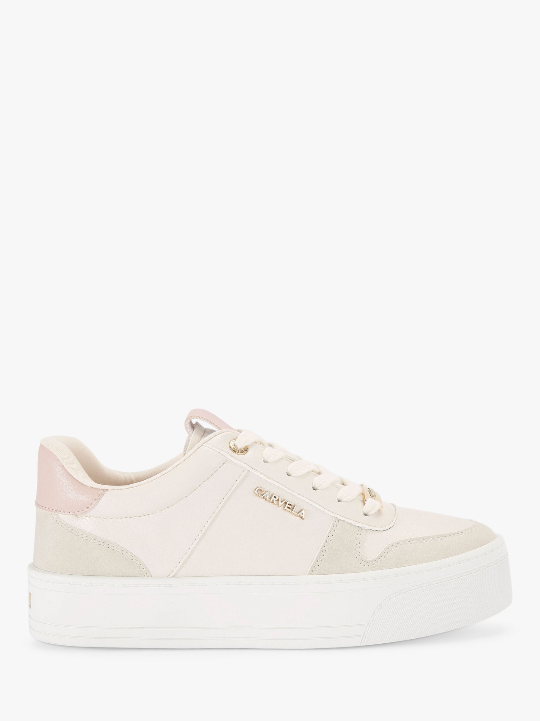 Carvela Relay Lace Up Trainers, Pink/Multi at John Lewis & Partners