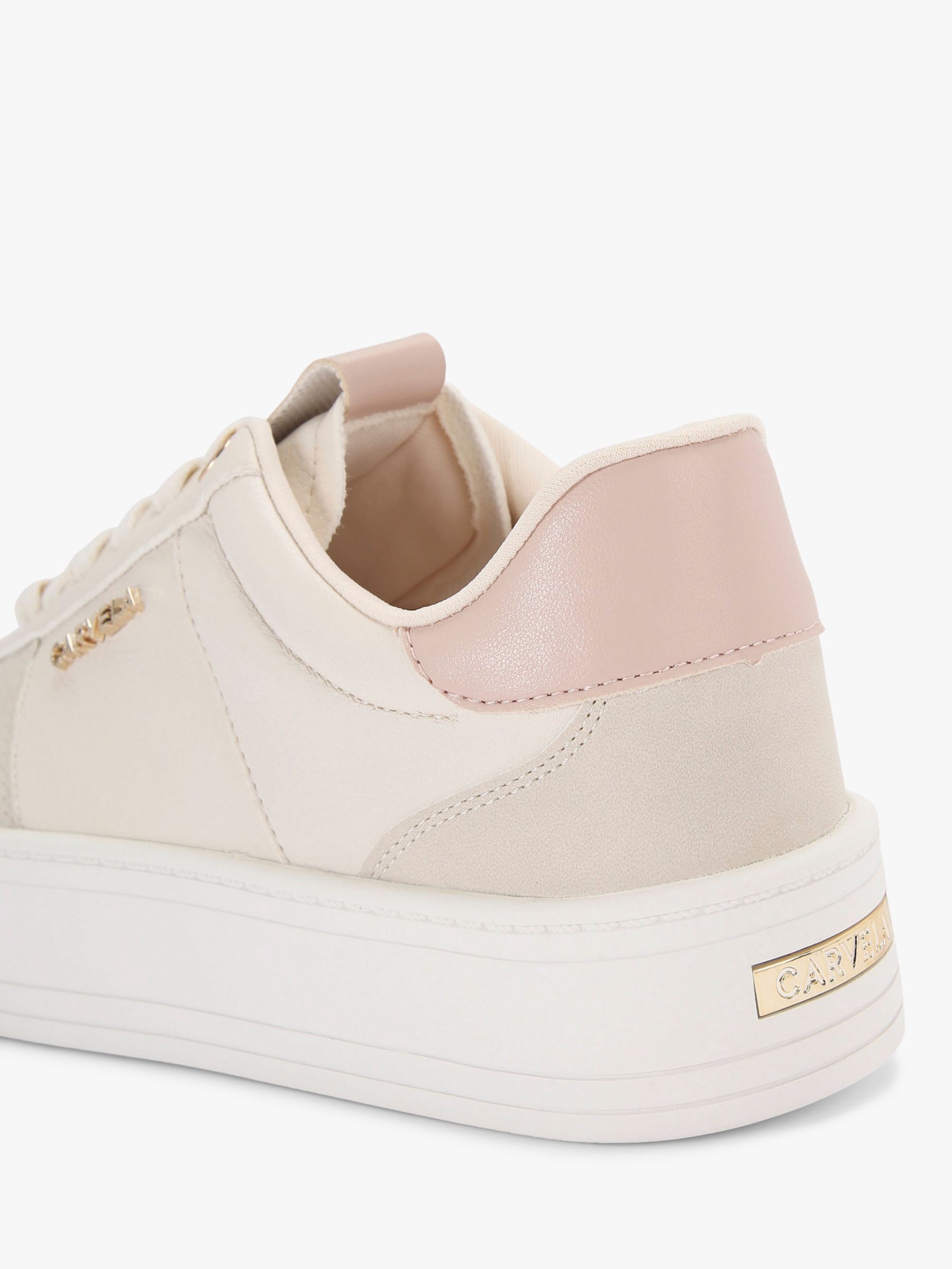 Carvela Relay Lace Up Trainers, Pink/Multi at John Lewis & Partners