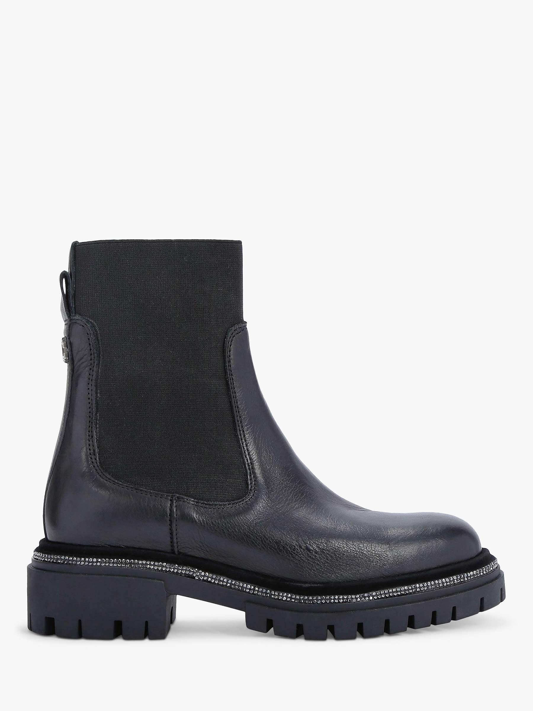 Buy Carvela Dazzle Embellished Sole Leather Chelsea Boots, Black Online at johnlewis.com