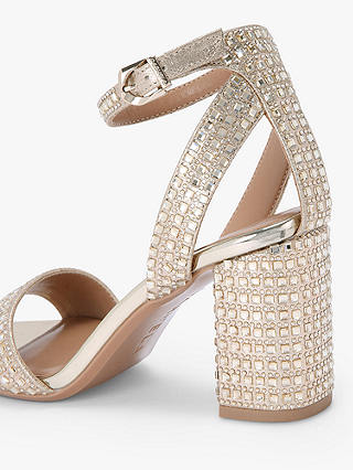 Carvela Kianni Embellished Block Heel Sandals, Gold