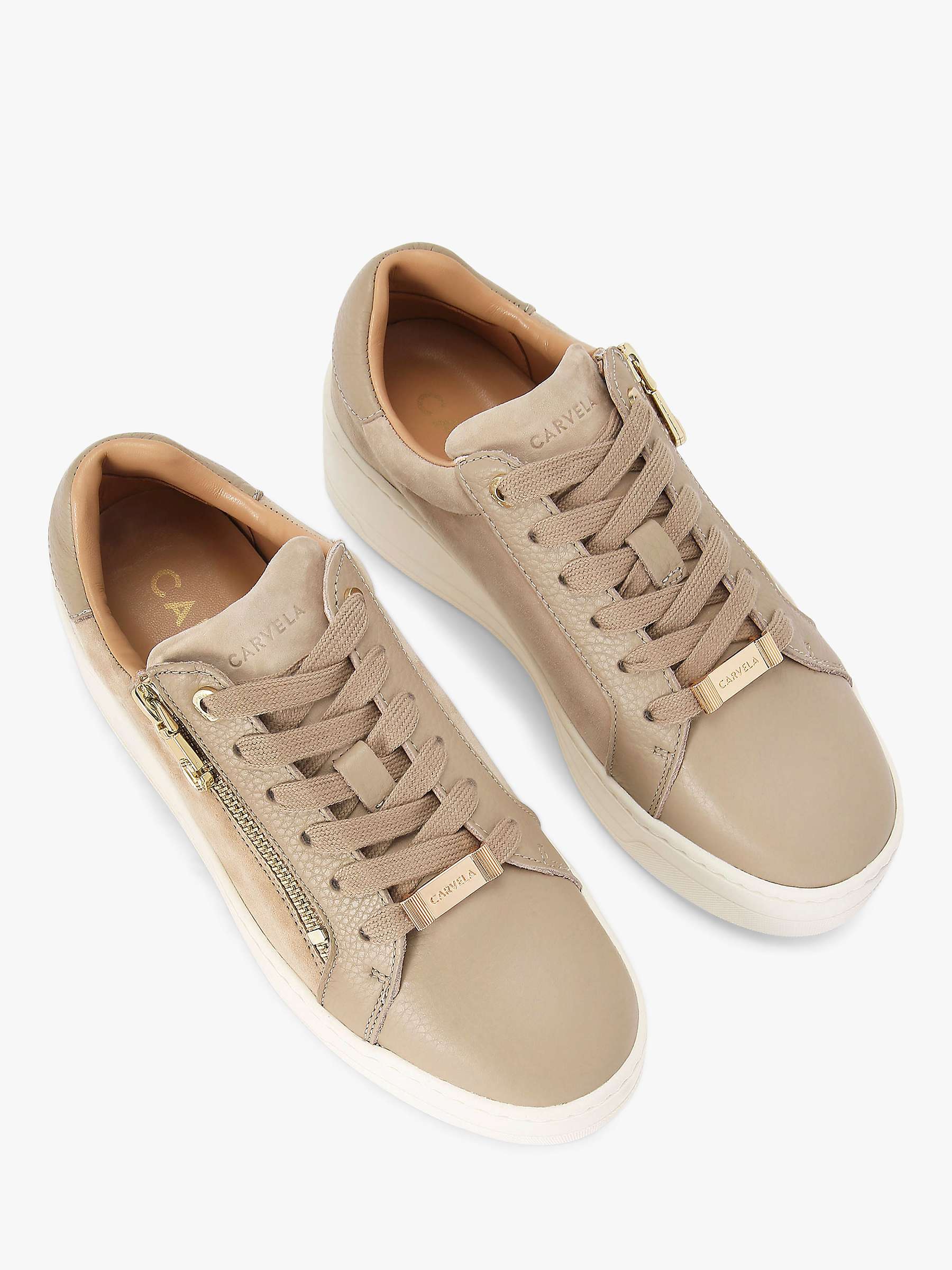 Buy Carvela Connected Leather Zip Chunky Trainers Online at johnlewis.com