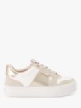 Carvela Relay Metallic Lace Up Trainers, White/Multi