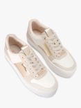 Carvela Relay Metallic Lace Up Trainers, White/Multi