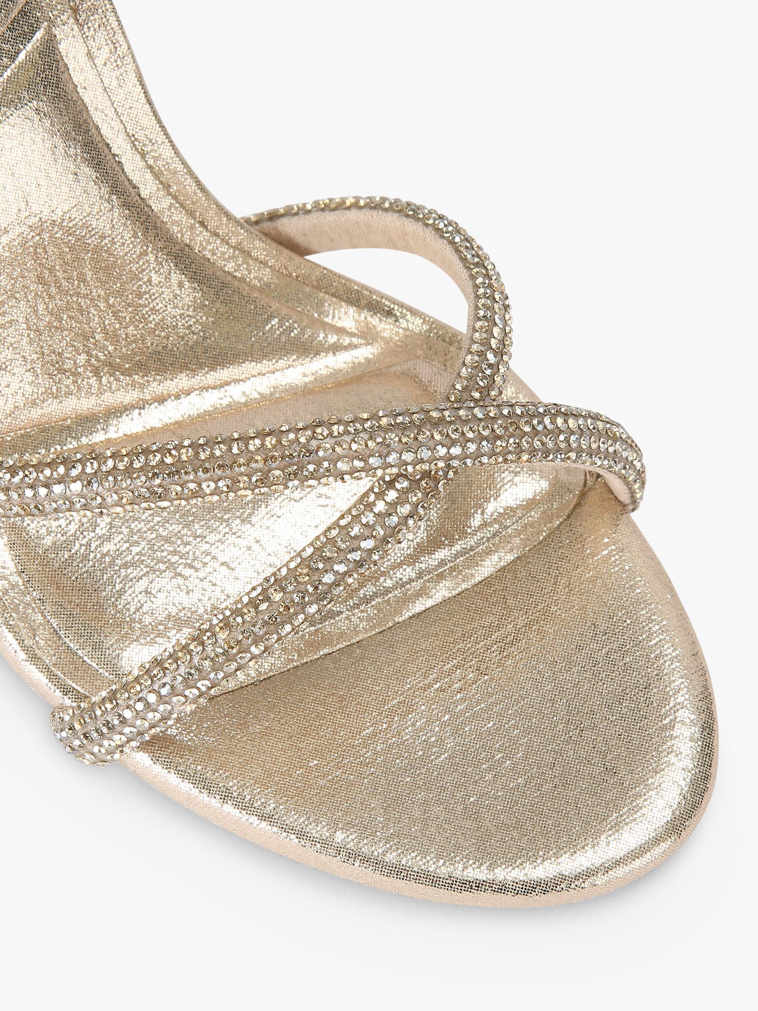 Carvela Stargaze Embellished Stiletto Sandals, Gold at John Lewis ...