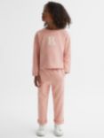 Reiss Kids' Valencia Knitted Joggers, Apricot