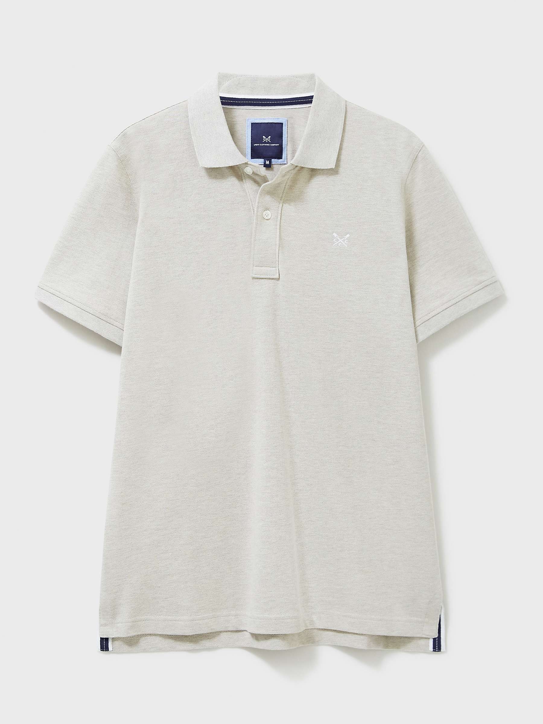 Buy Crew Clothing Classic Pique Cotton Polo Shirt, Beige Online at johnlewis.com