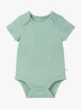 MORI Baby Ribbed Short Sleeve Bodysuit, Mint
