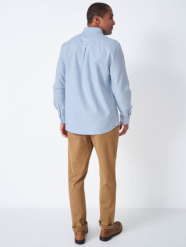 Crew Clothing Slim Fit Oxford Shirt, Light Blue at John Lewis & Partners