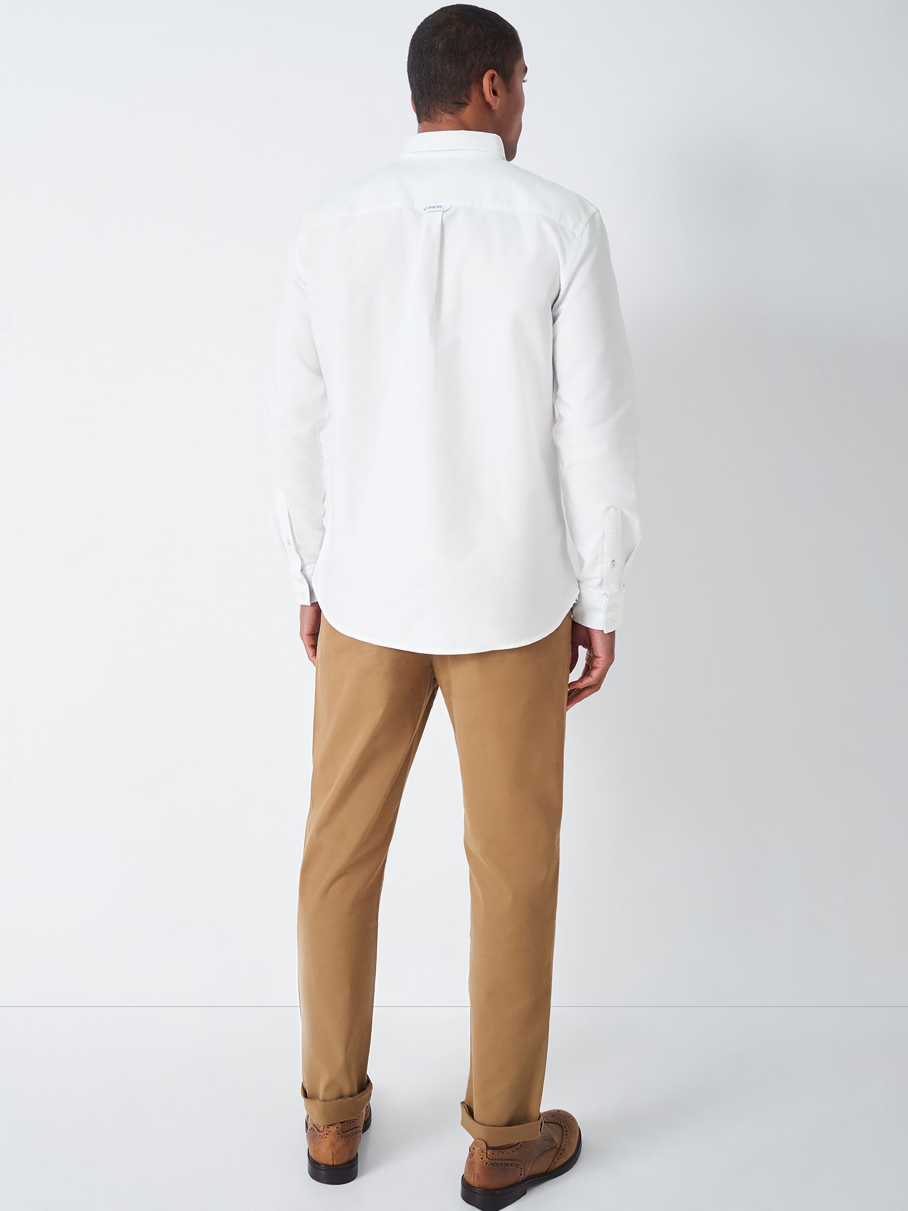 Crew Clothing Slim Fit Oxford Shirt, Bright White, L