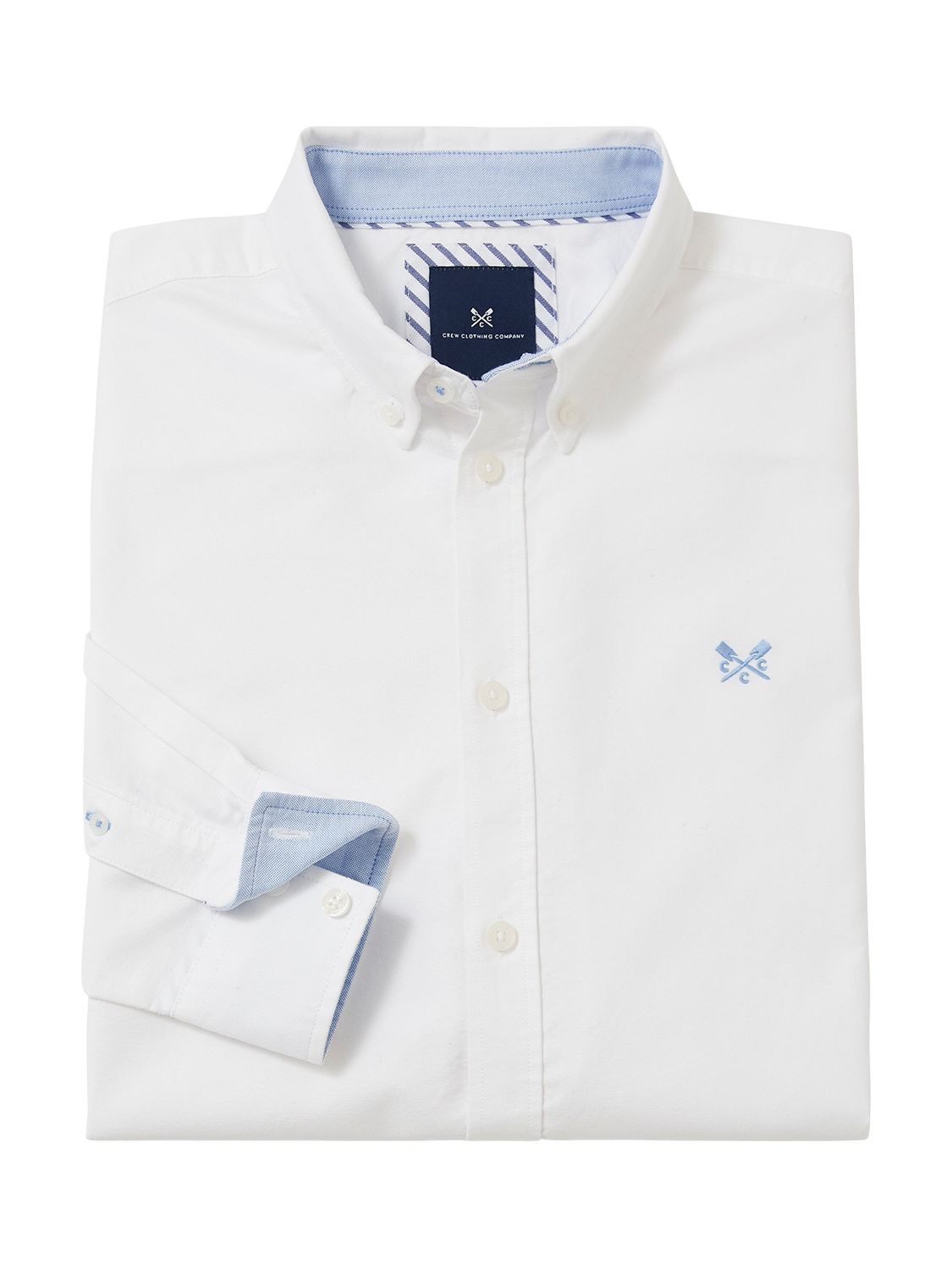 Crew Clothing Slim Fit Oxford Shirt, Bright White, L
