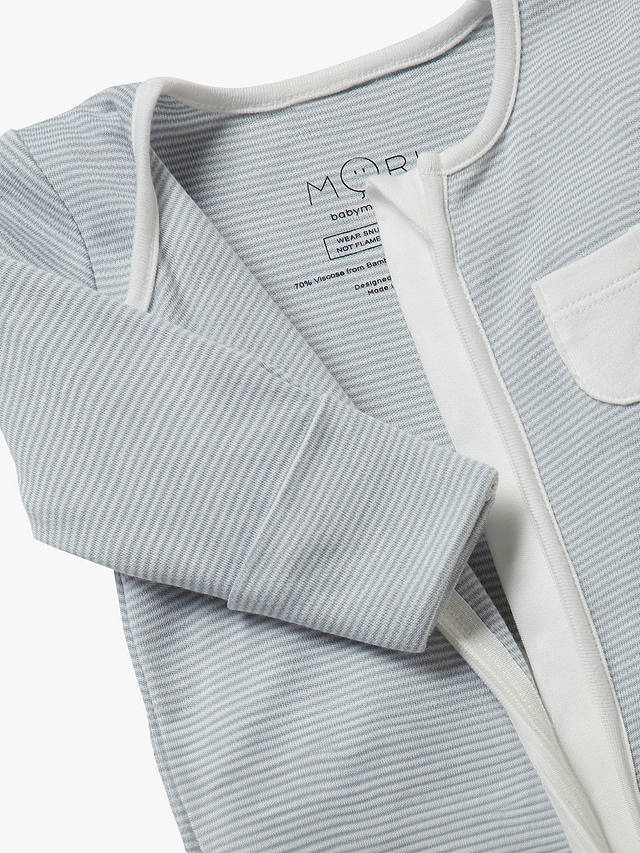 MORI Baby Clever Zip Pocket Sleepsuit, Blue/Multi