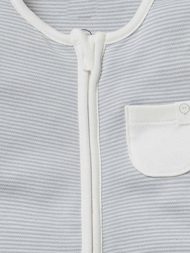 MORI Baby Clever Zip Pocket Sleepsuit, Blue/Multi