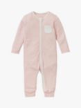 MORI Baby Clever Zip Pocket Sleepsuit, Pink/Multi