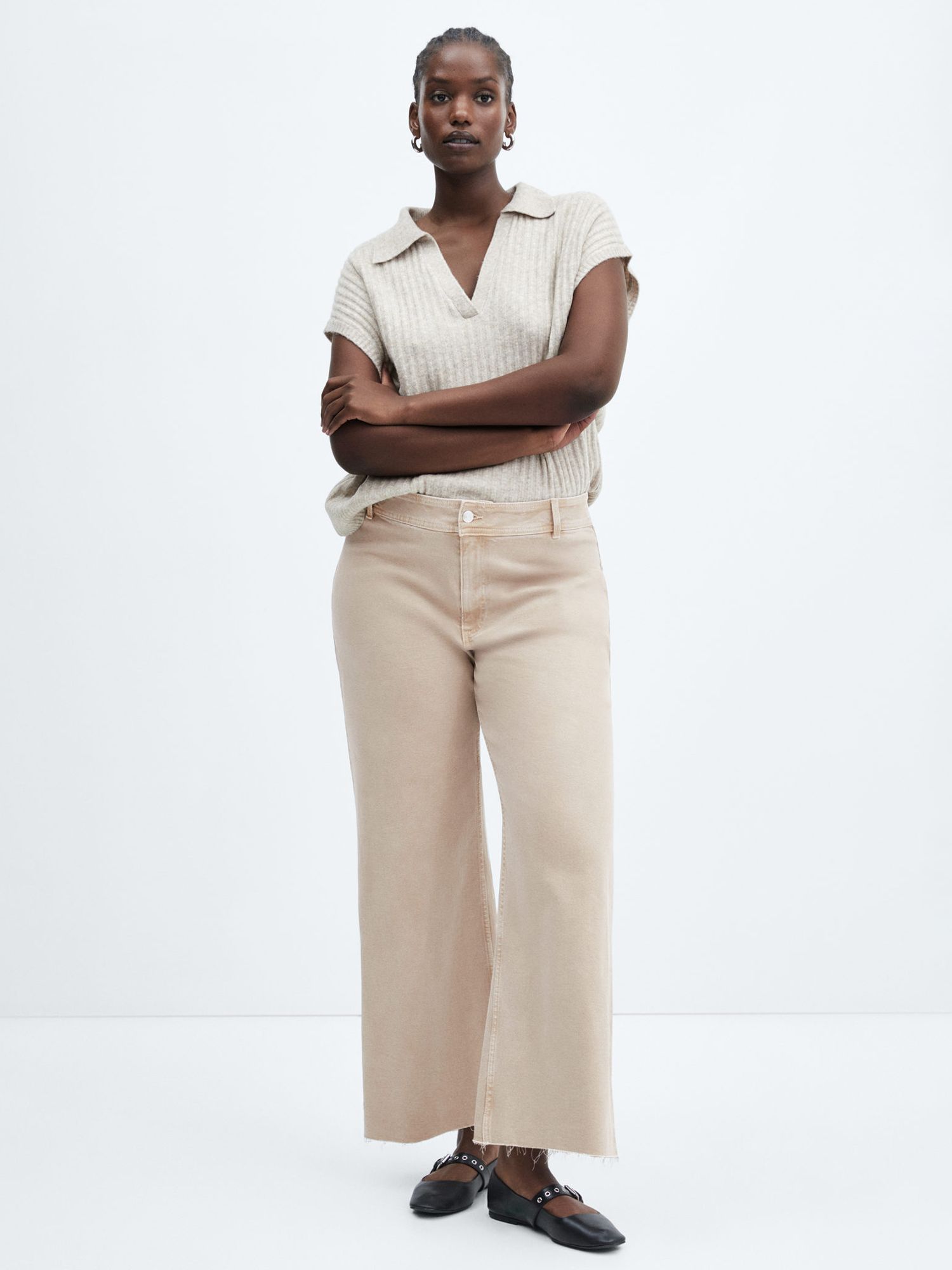Buy Mango Catherin High Waist Culotte Jeans Online at johnlewis.com