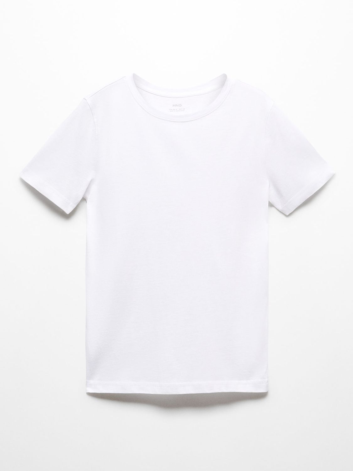 Mango Chalaca Cotton T-Shirt, White, 5XL