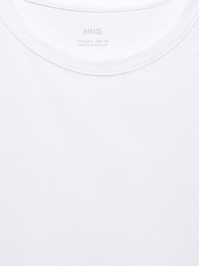 Mango Chalaca Cotton T-Shirt, White