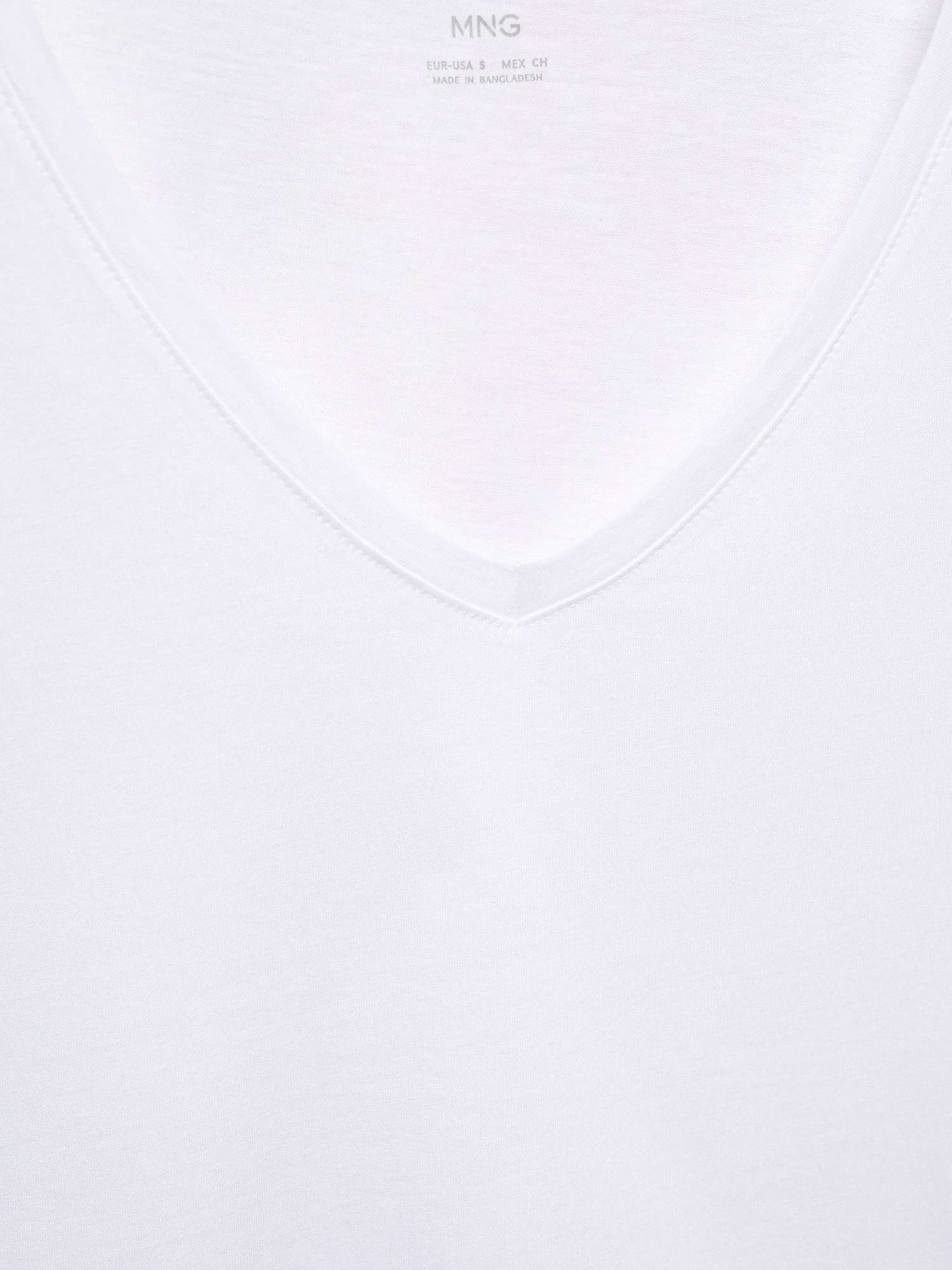 Buy Mango Chalapi Cotton V-Neck T-Shirt Online at johnlewis.com