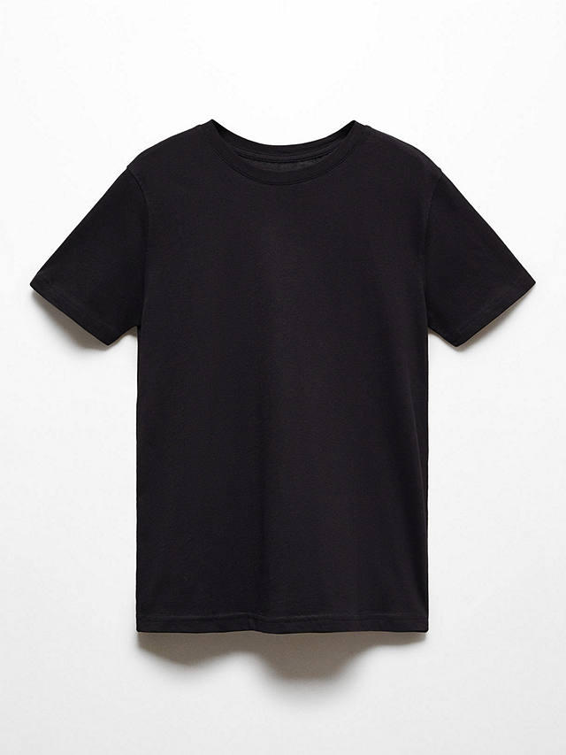Mango Chalaca Cotton T-Shirt, Black
