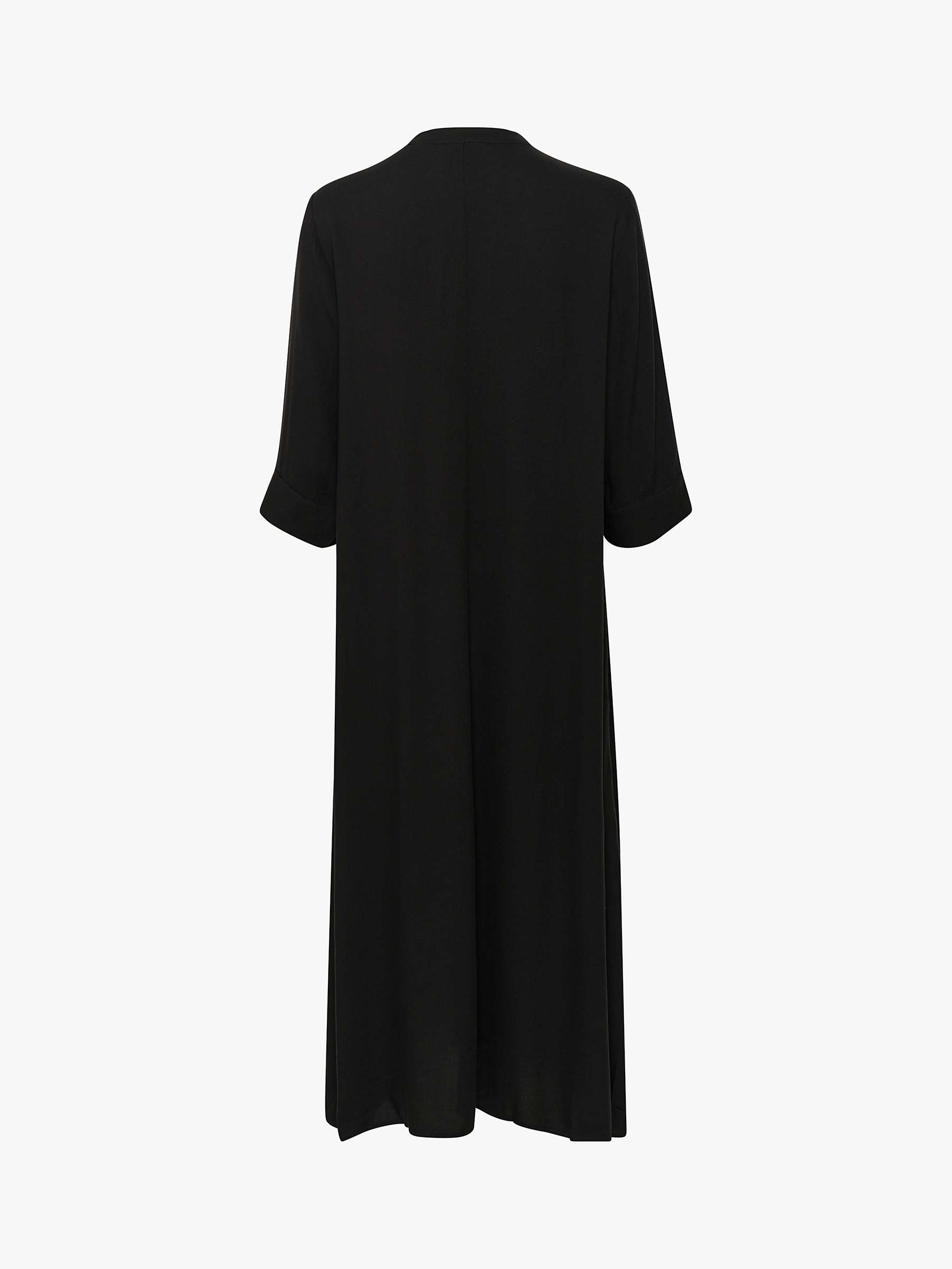 Buy MY ESSENTIAL WARDROBE Lima Flora Button Maxi Dress, Black Online at johnlewis.com