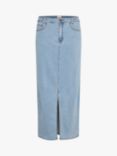 MY ESSENTIAL WARDROBE Lara 115 Straight Fit Denim Maxi Skirt, Light Blue Wash