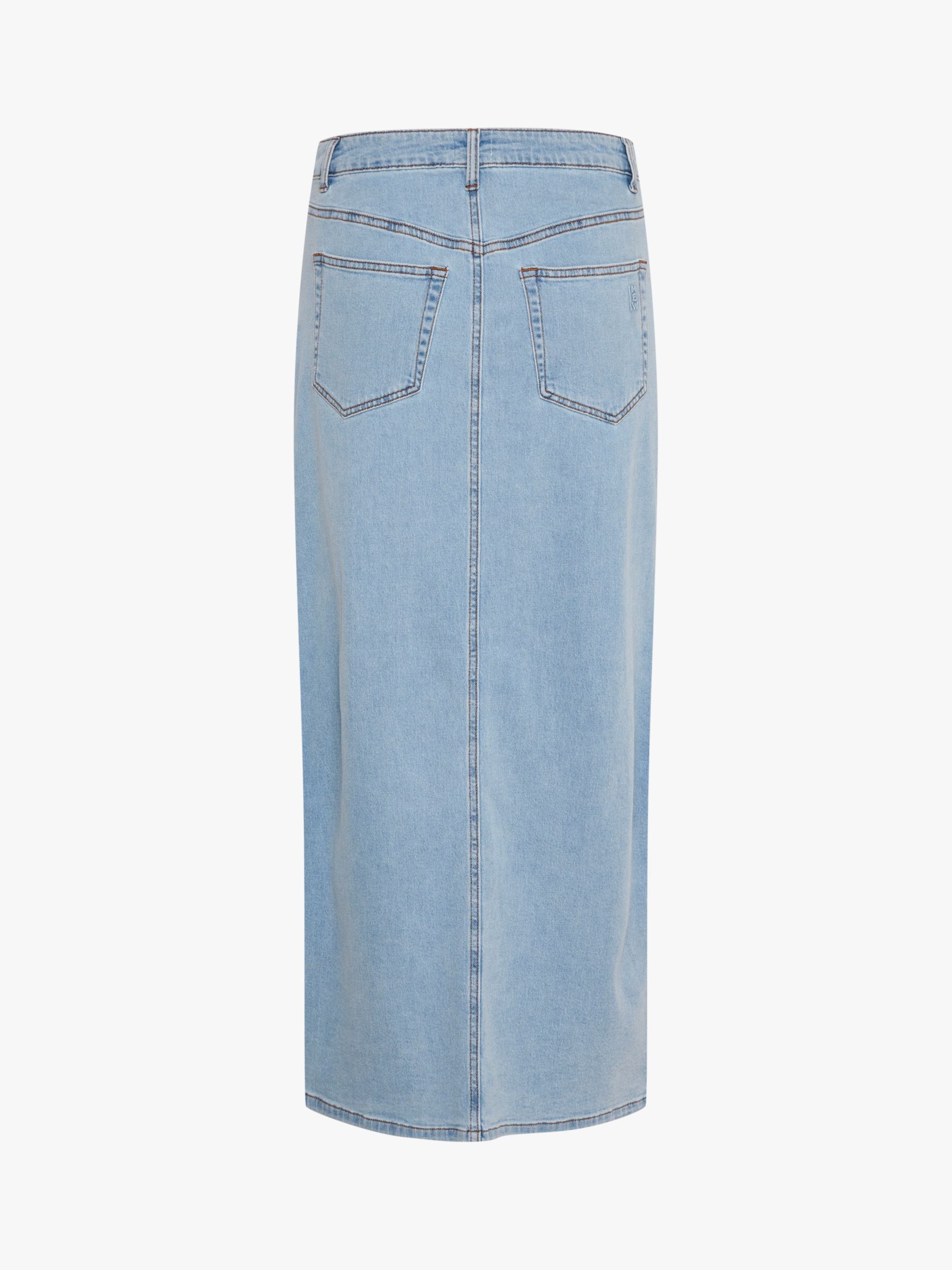 Buy MY ESSENTIAL WARDROBE Lara 115 Straight Fit Denim Maxi Skirt, Light Blue Wash Online at johnlewis.com