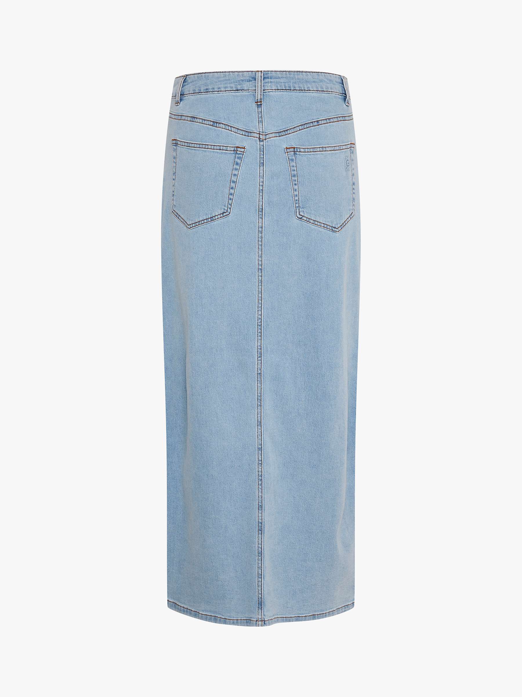 Buy MY ESSENTIAL WARDROBE Lara 115 Straight Fit Denim Maxi Skirt, Light Blue Wash Online at johnlewis.com