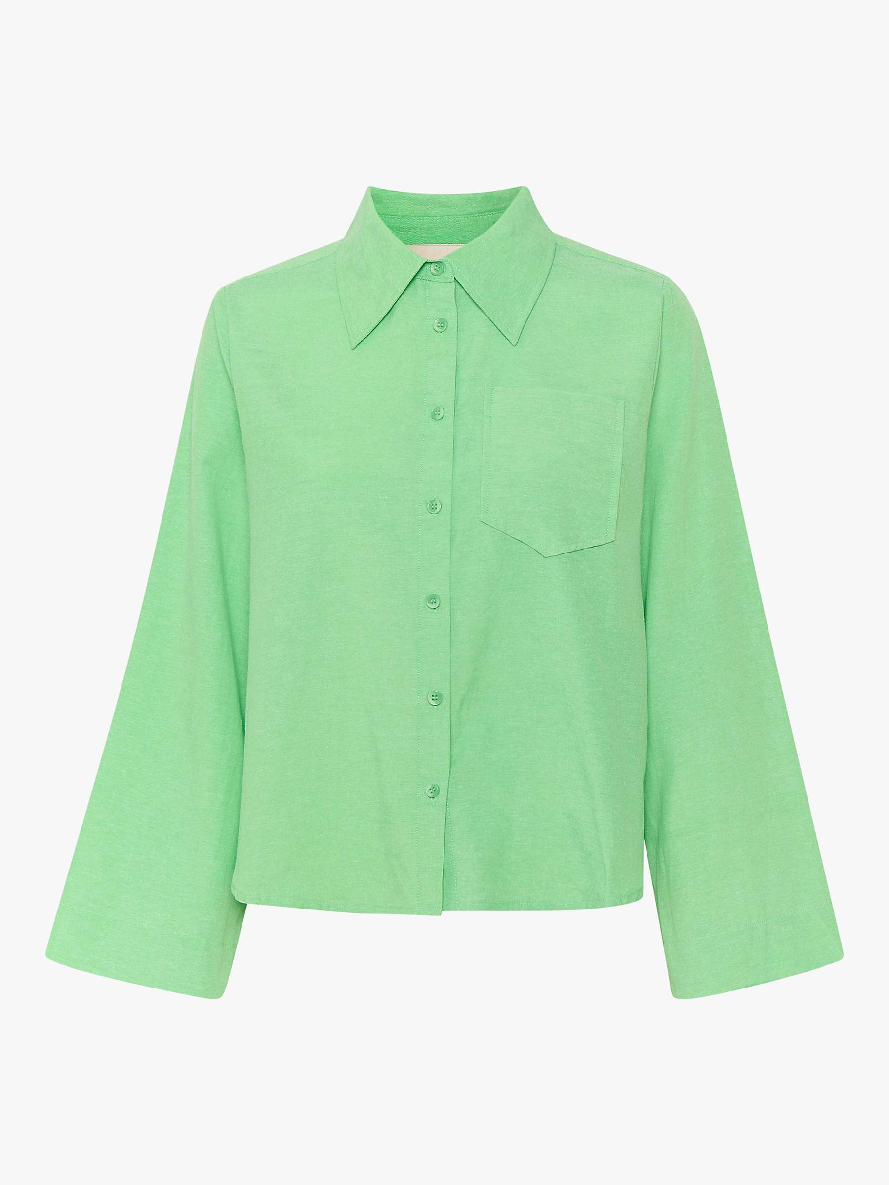 Buy MY ESSENTIAL WARDROBE Zenia Casual Fit Button Up Shirt, Irish Green Melange Online at johnlewis.com