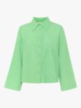 MY ESSENTIAL WARDROBE Zenia Casual Fit Button Up Shirt, Irish Green Melange, Irish Green Melange