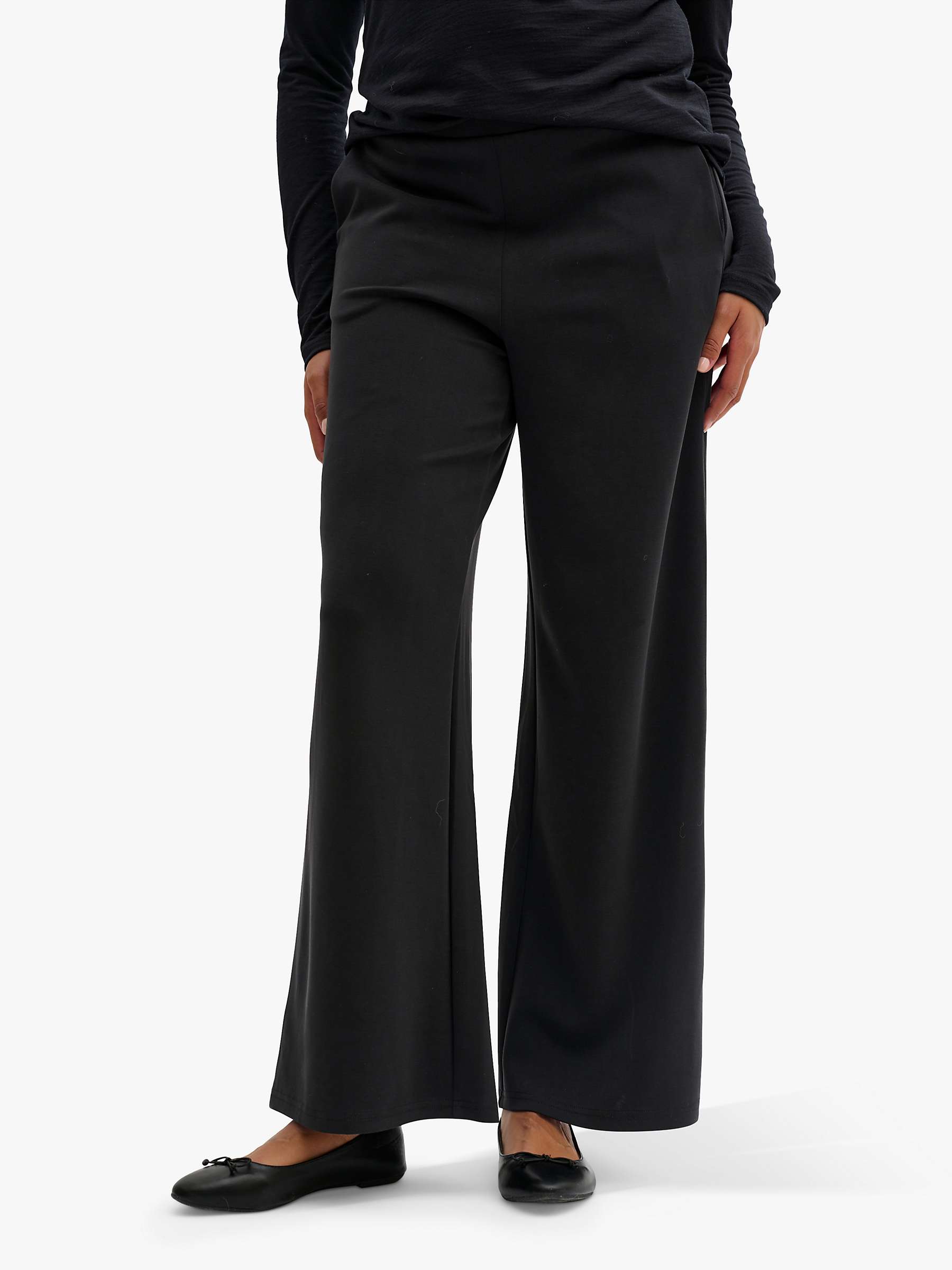 Buy MY ESSENTIAL WARDROBE Elle Wide Leg Trousers, Black Online at johnlewis.com