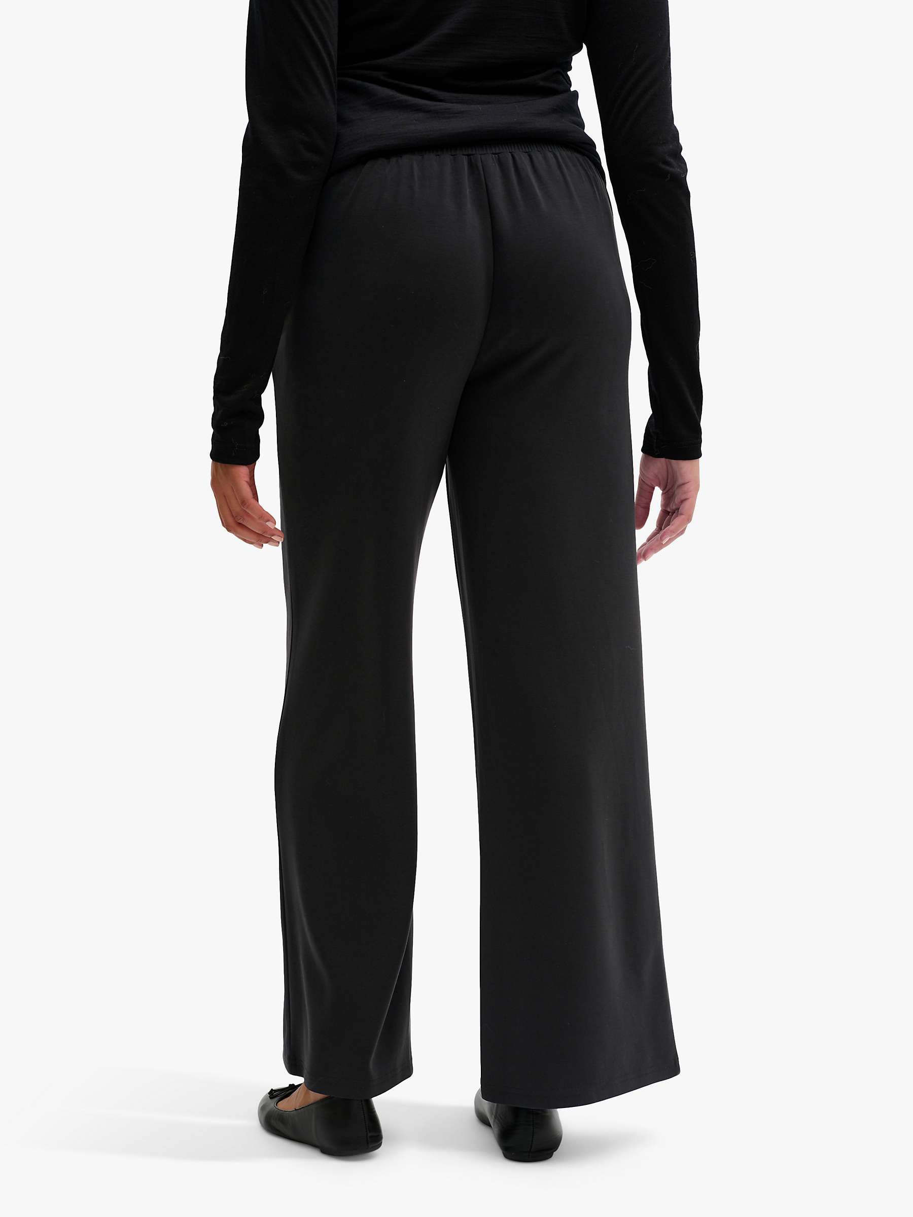 Buy MY ESSENTIAL WARDROBE Elle Wide Leg Trousers, Black Online at johnlewis.com