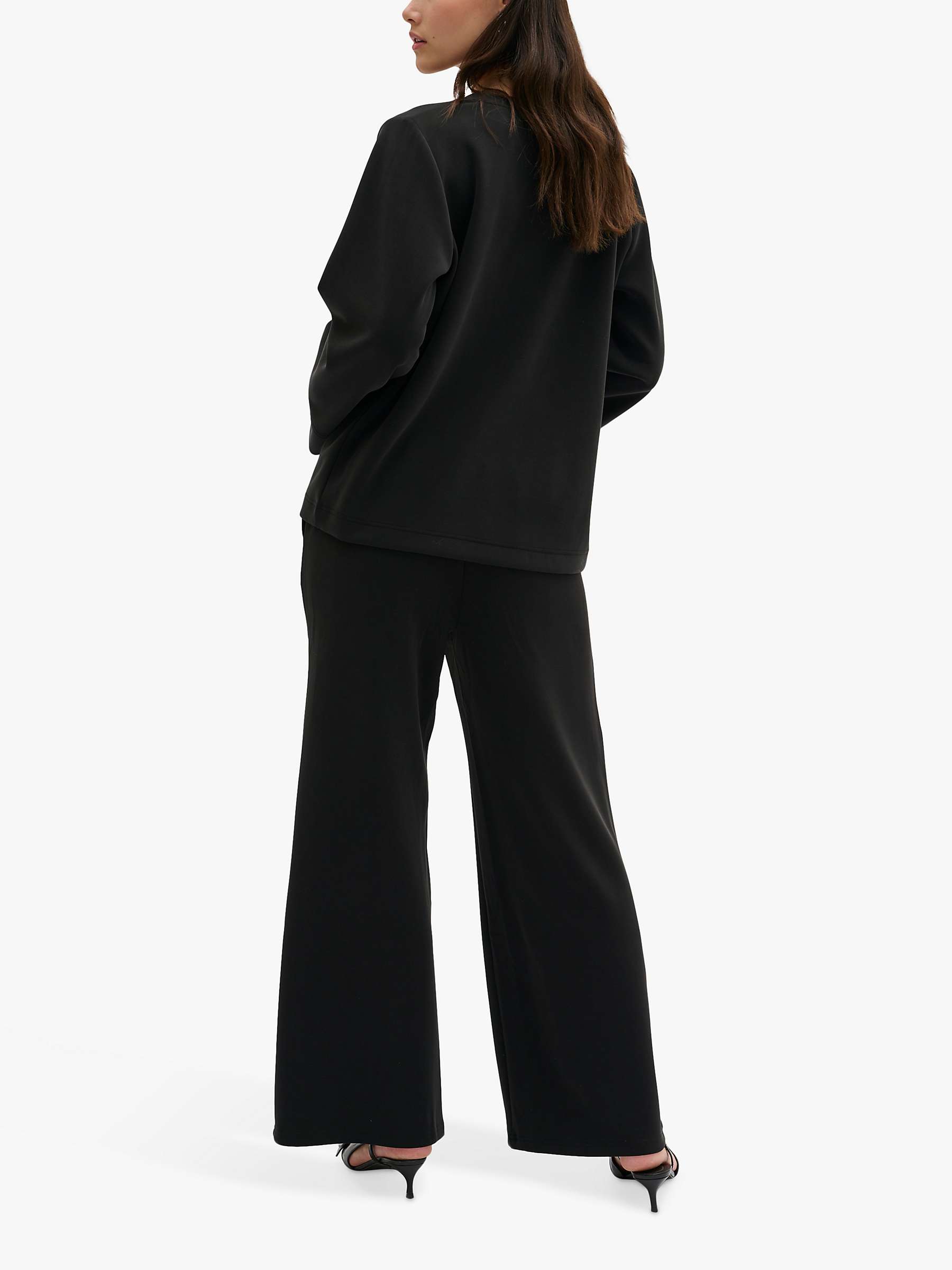 Buy MY ESSENTIAL WARDROBE Elle Wide Leg Trousers, Black Online at johnlewis.com