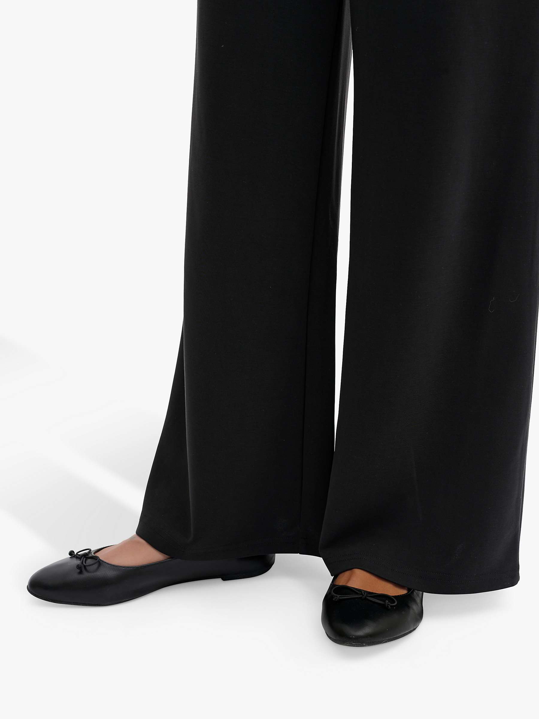 Buy MY ESSENTIAL WARDROBE Elle Wide Leg Trousers, Black Online at johnlewis.com