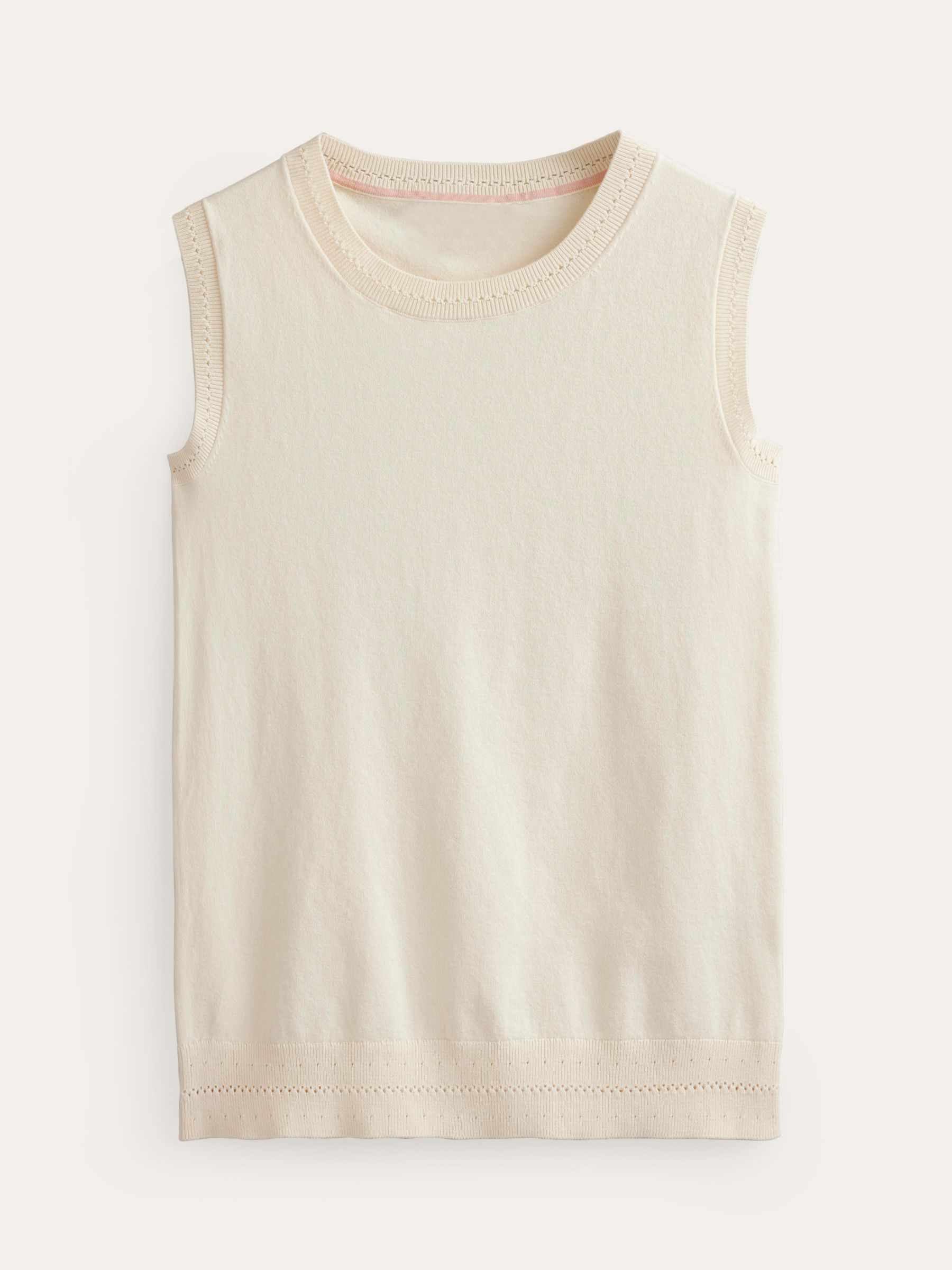 Boden Catriona Knit Tank Top, Warm Ivory