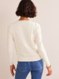 Boden Catriona Cotton Blend Cardigan, Warm Ivory