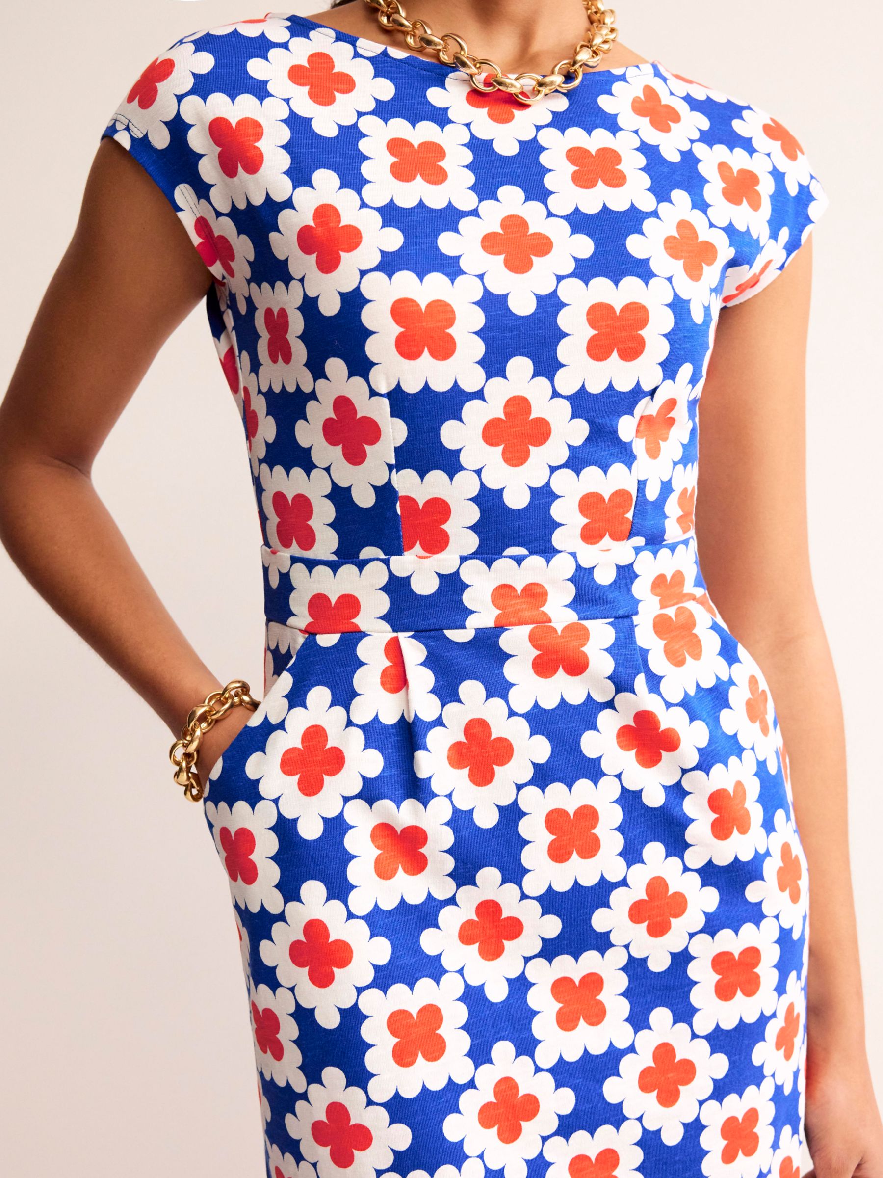 Buy Boden Florrie Abstract Tile Print Mini Dress, Multi Online at johnlewis.com